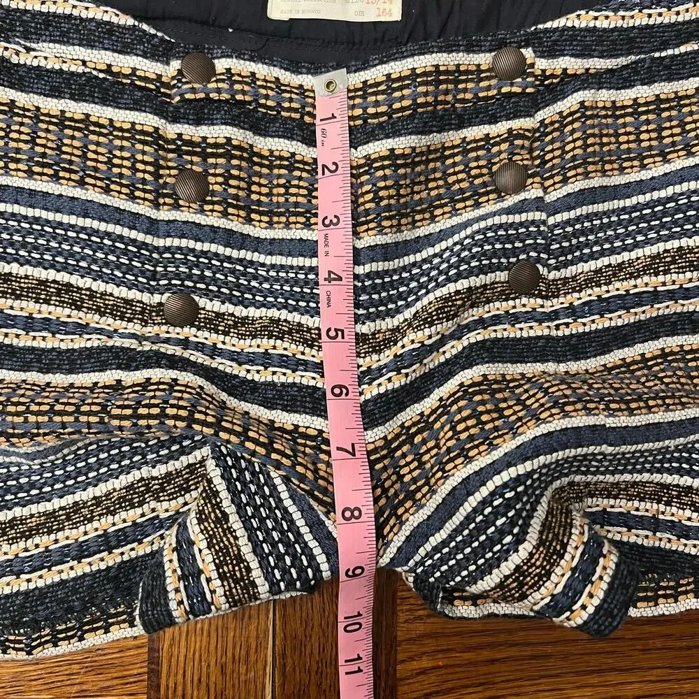 Zara Girls Striped Tweed Shorts - Size 13/14